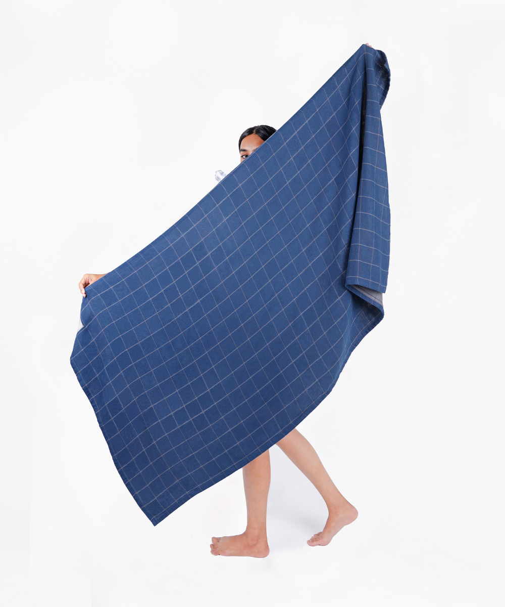 doctor towels banana viscose and cotton checked design bath